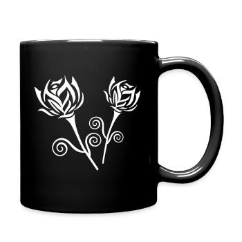 Roses - Full Colour Mug - black - Right