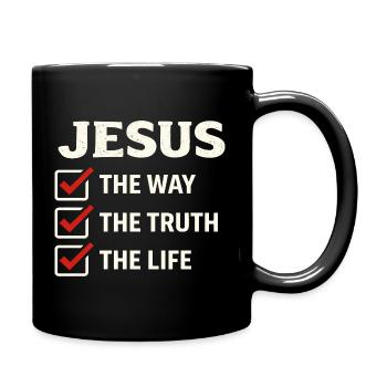Verset biblique de Jésus, La voie de la vérité, la vie - Mug uni - noir - Droite