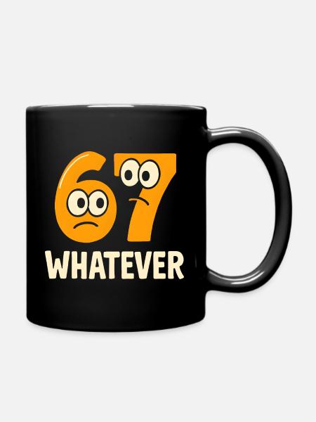 Six Seven Whatever Italian Brainrot Humor Meme - Tasse einfarbig - Schwarz