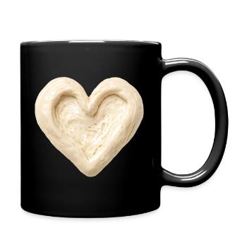 Conception de pâte à pain au pain en forme de cœur au levain - Mug uni - noir - Droite