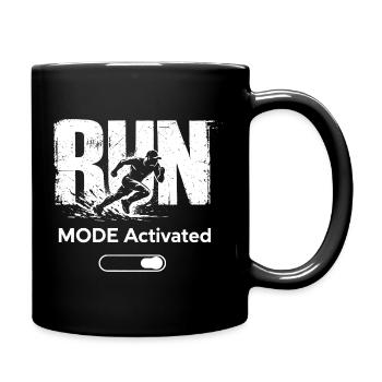 Cadeau de fitness pour la course activée en mode course - Mug uni - noir - Droite