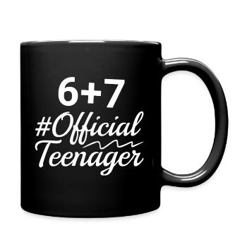 Adolescent officiel – Enfin 13 ans de design - Mug uni - noir - Droite