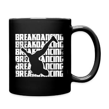 Lustiger Breakdancer - Tasse einfarbig - Schwarz - Rechts