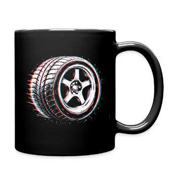 Car Tire Tuning Drift Motorsport Design - Full Colour Mug - black - Right
