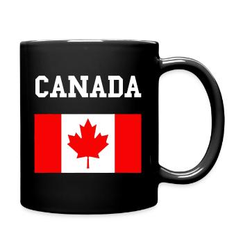 Maple Leaf Canada Flag - Full Colour Mug - black - Right