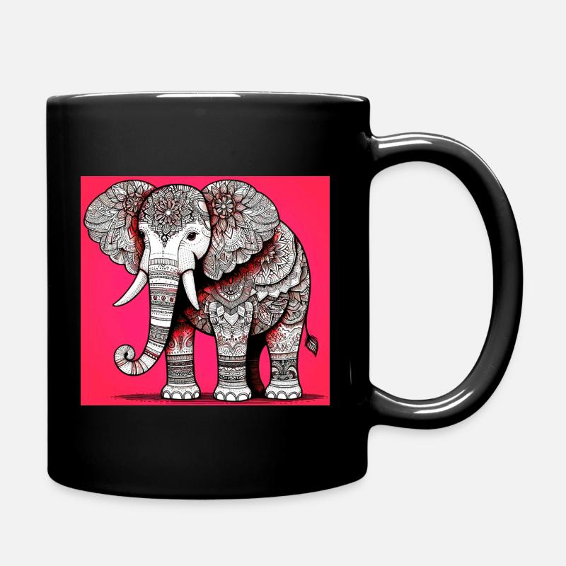 Elefant - Tasse einfarbig - Schwarz