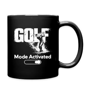 Golf Shirt Golf Mode Activated Golfer Gift - Tasse einfarbig - Schwarz - Rechts