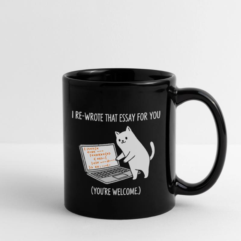 Code cat explains tasks Full Colour Mug