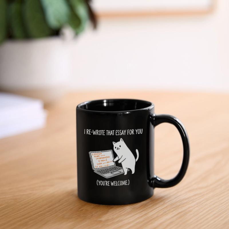 Code cat explains tasks Full Colour Mug