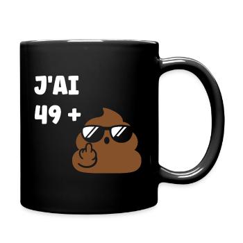 50 ans - Mug uni - noir - Droite