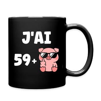 60 years - Full Colour Mug - black - Right