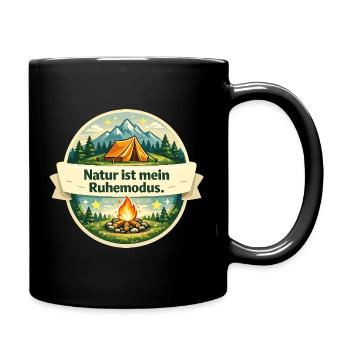 Natur ist mein Ruhemodus - Tasse einfarbig - Schwarz - Rechts