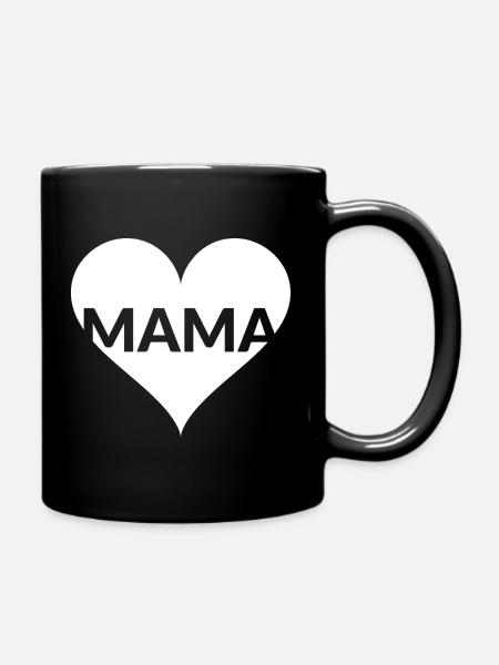Mom's Heart Mother's Day - Full Colour Mug - black