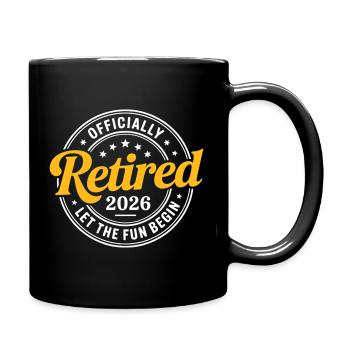 Retired 2026 Funny Retired Graphic Men Retirement - Full Colour Mug - black - Right