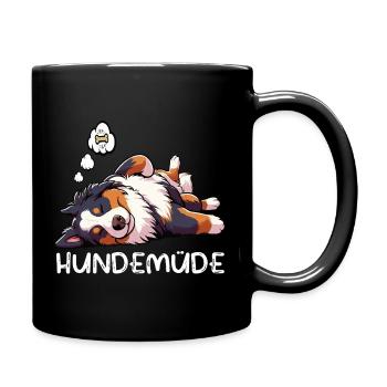 Hundemüde Appenzeller Sennenhund Sennenhunde  - Tasse einfarbig - Schwarz - Rechts