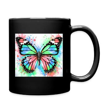 papillon - Mug uni - noir - Droite