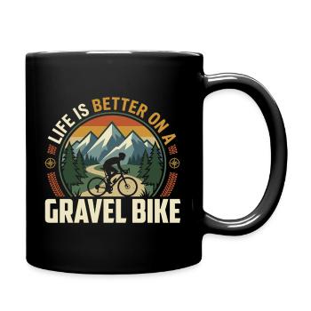 Aventure de VTT en gravel bike - Mug uni - noir - Droite
