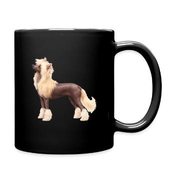 Realistischer haarloser Chinesischer Kamm - Tasse einfarbig - Schwarz - Rechts