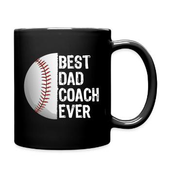 Bester Vater-Trainer aller Zeiten Baseball-Tee - Tasse einfarbig - Schwarz - Rechts