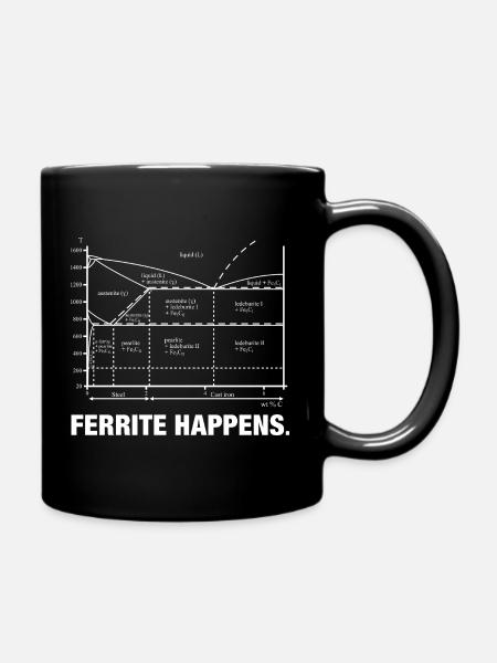 Eisen-Kohlenstoff-Diagramm Nerd Ferrit Stahl - Tasse einfarbig - Schwarz