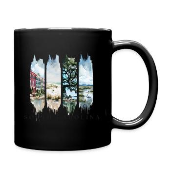 South Carolina Travel – Charleston Charm & Beach - Tasse einfarbig - Schwarz - Rechts