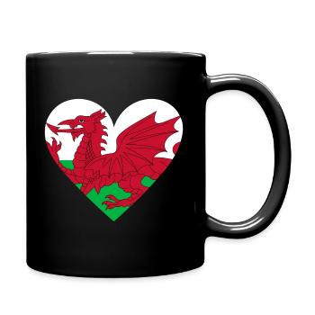 Wales Heart - Full Colour Mug - black - Right