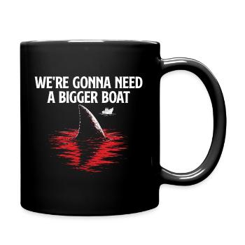 Besoin d’une citation drôle sur un requin plus gros - Mug uni - noir - Droite