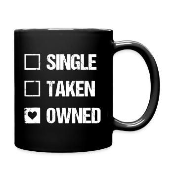 Einmal genommen, besitzendes Häkchen-T-Shirt - Tasse einfarbig - Schwarz - Rechts