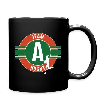 Rugby Team A Team Player Game - Full Colour Mug - black - Right