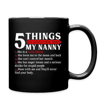 Crazy Nanny List Tee - Full Colour Mug - black - Right