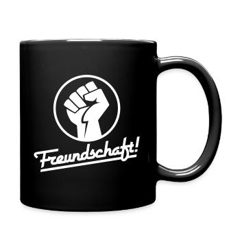 Freundschaft v.2 (Farbe änderbar) - Tasse einfarbig - Schwarz - Rechts