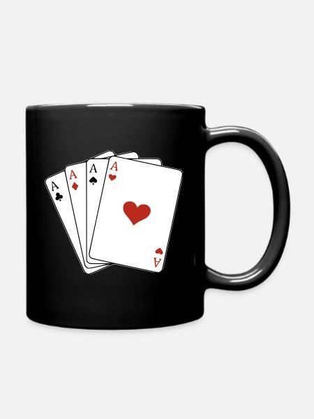 carré d'as - Tasse einfarbig - Schwarz