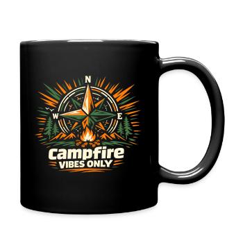 Ambiances de boussole de feu de camp - Mug uni - noir - Droite