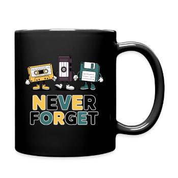 Never Forget Cassette Nostalgia - Full Colour Mug - black - Right