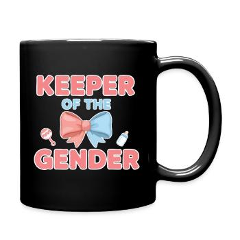 Gender Reveal Keeper Of The Gender Team Pink Team - Full Colour Mug - black - Right