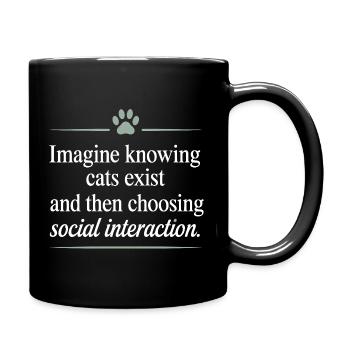 Chat : imaginez savoir que les chats existent Maman de chats - Mug uni - noir - Droite