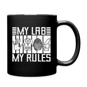 Analyste médico-légal Mon laboratoire Mon Escouade des règles Laboratoire de criminalistique - Mug uni - noir - Droite