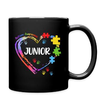 Junior Sensibilisation Autisme Coeur Enfant - Mug uni - noir - Droite