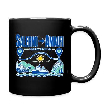 Salerno Amalfi Ferry Route Travel Souvenir - Full Colour Mug - black - Right