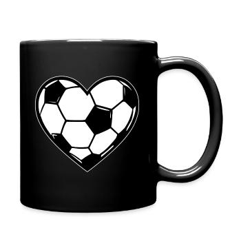 Heartball Football Love - Full Colour Mug - black - Right
