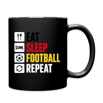 Mange Dors Football Répété Fan d’Allemagne - Mug uni - noir - Droite