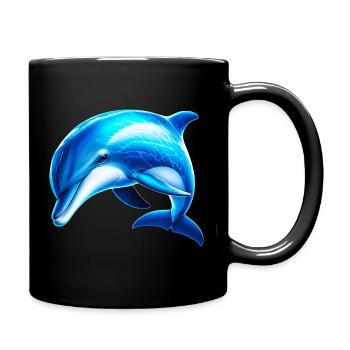 dolphin - Full Colour Mug - black - Right