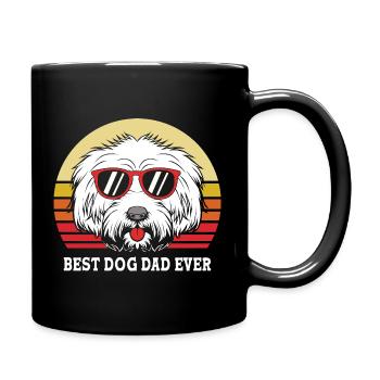 Lhasa Apso - Tasse einfarbig - Schwarz - Rechts
