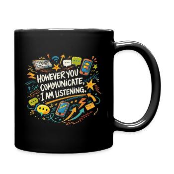 Kommunikations-Zuhörer-Psychologe Prof. Gift - Tasse einfarbig - Schwarz - Rechts