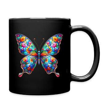 papillon - Mug uni - noir - Droite