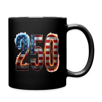 250 Years Of America - Full Colour Mug - black - Right
