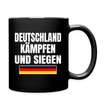 Deutschland Fan - Tasse einfarbig - Schwarz - Rechts