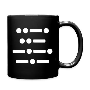 F*ck in Morse Code - Full Colour Mug - black - Right