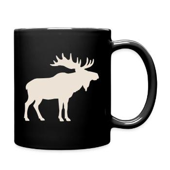 elch - Tasse einfarbig - Schwarz - Rechts