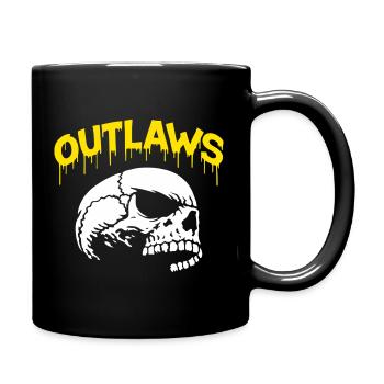 Crânes de hors-la-loi Graphique goutte-à-goutte - Mug uni - noir - Droite